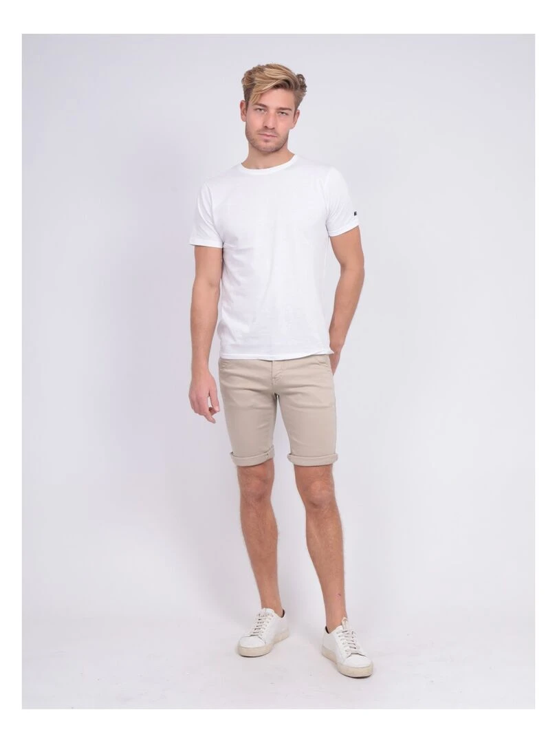 Bermuda chino BAVOLTA   Ecru