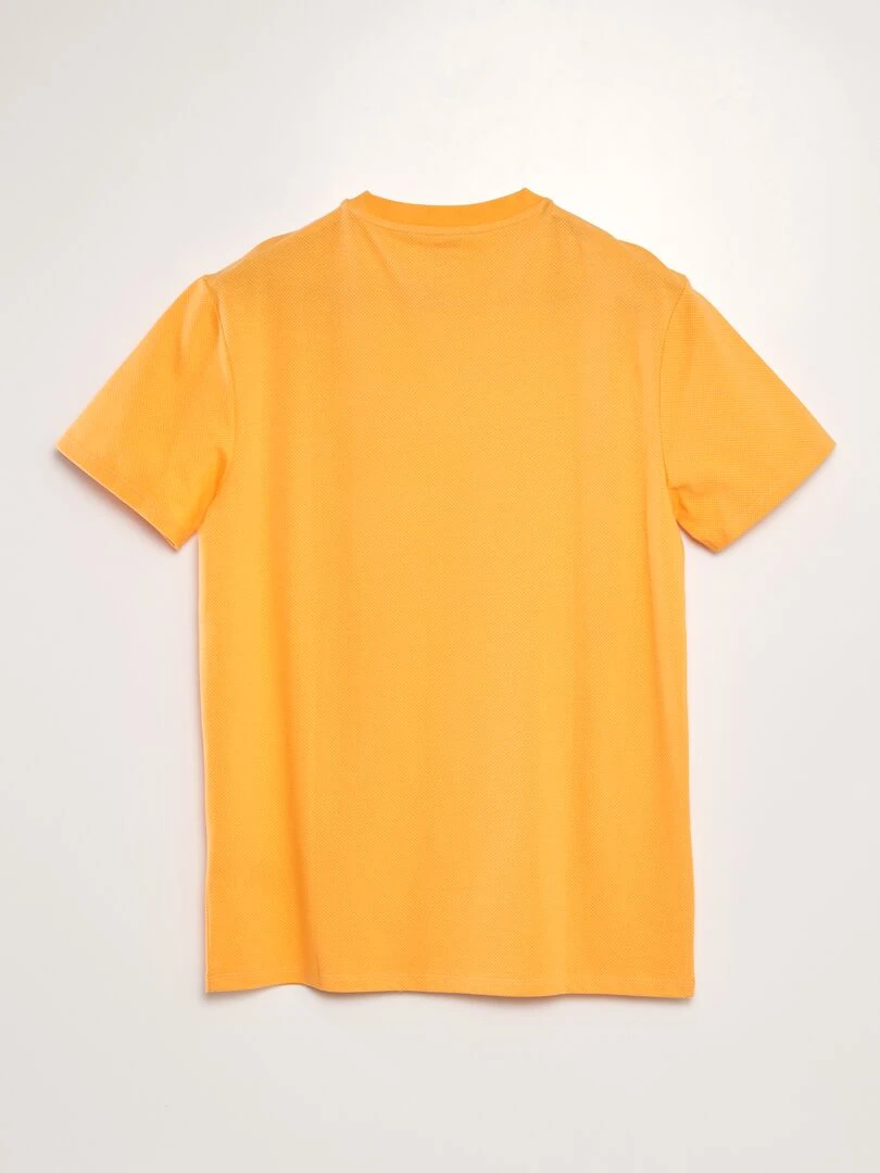 T shirt moucheté à poche poitrine   Orange