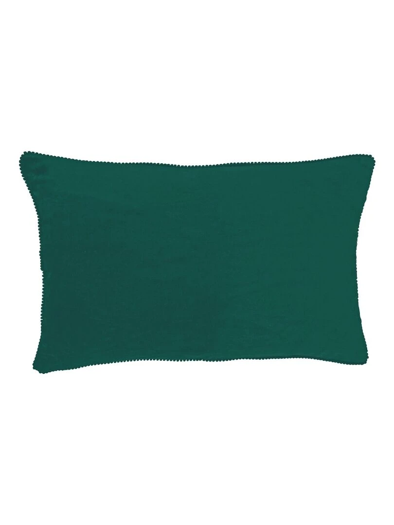 Coussin en velours avec contour perlé 'Deko&co'   Orange