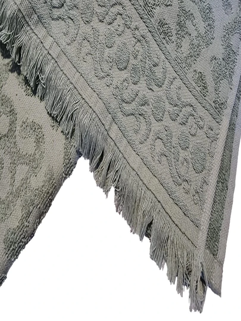Serviette JACQUARD à franges   Vert Clair   Vert