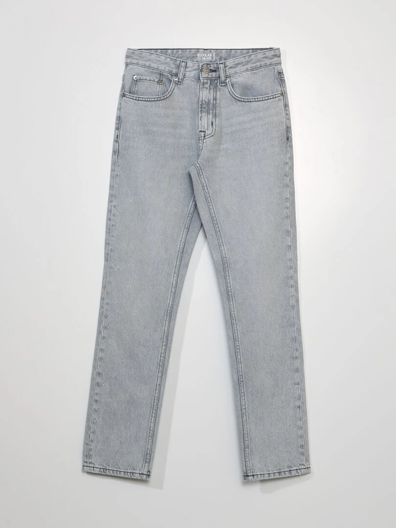 Jean droit L32 Gris