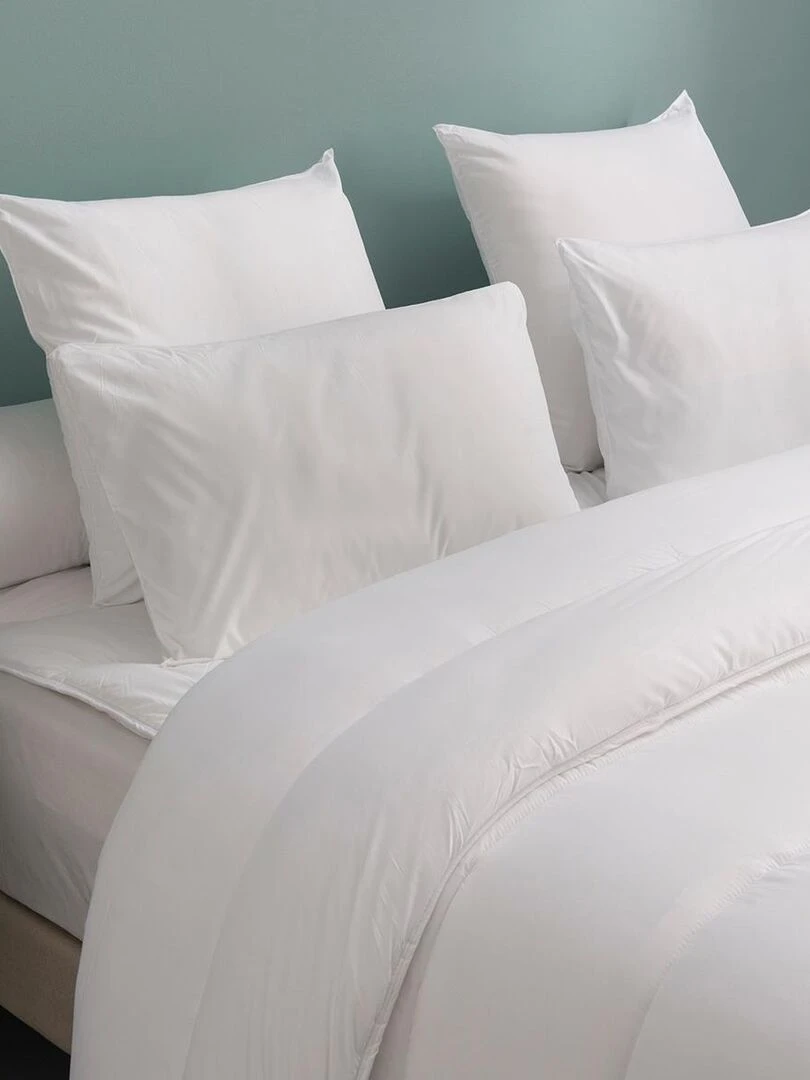 DUNLOPILLO Oreiller Visco Fleur Ferme Blanc