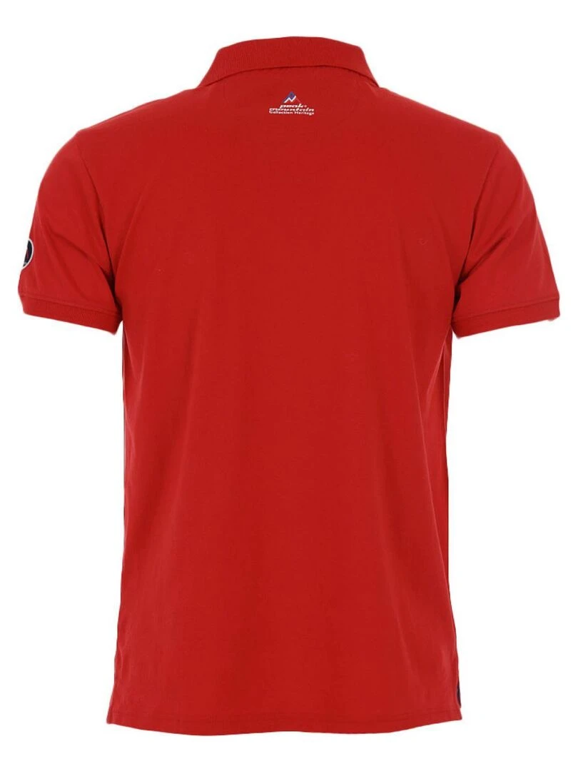 Polo éponge manches courtes homme COCHEAK PEAK MOUNTAIN Rouge