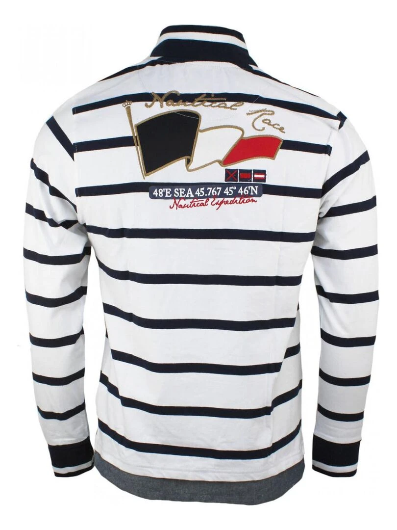 Polo manches longues homme CRAOR VENT DU CAP Bleu marine