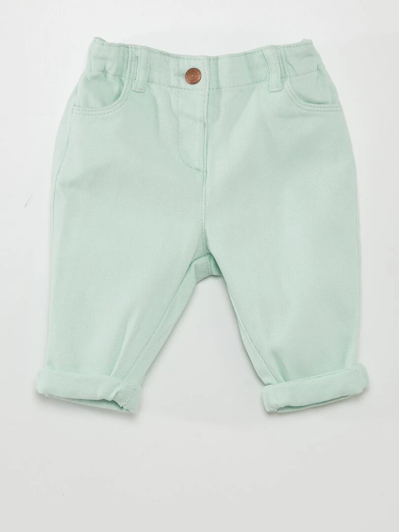 Pantalon paperbag bleu