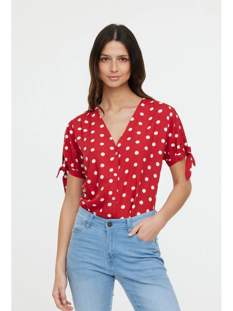 Lee Cooper Chemise manches courtes viscose regular DISIA MC Rouge