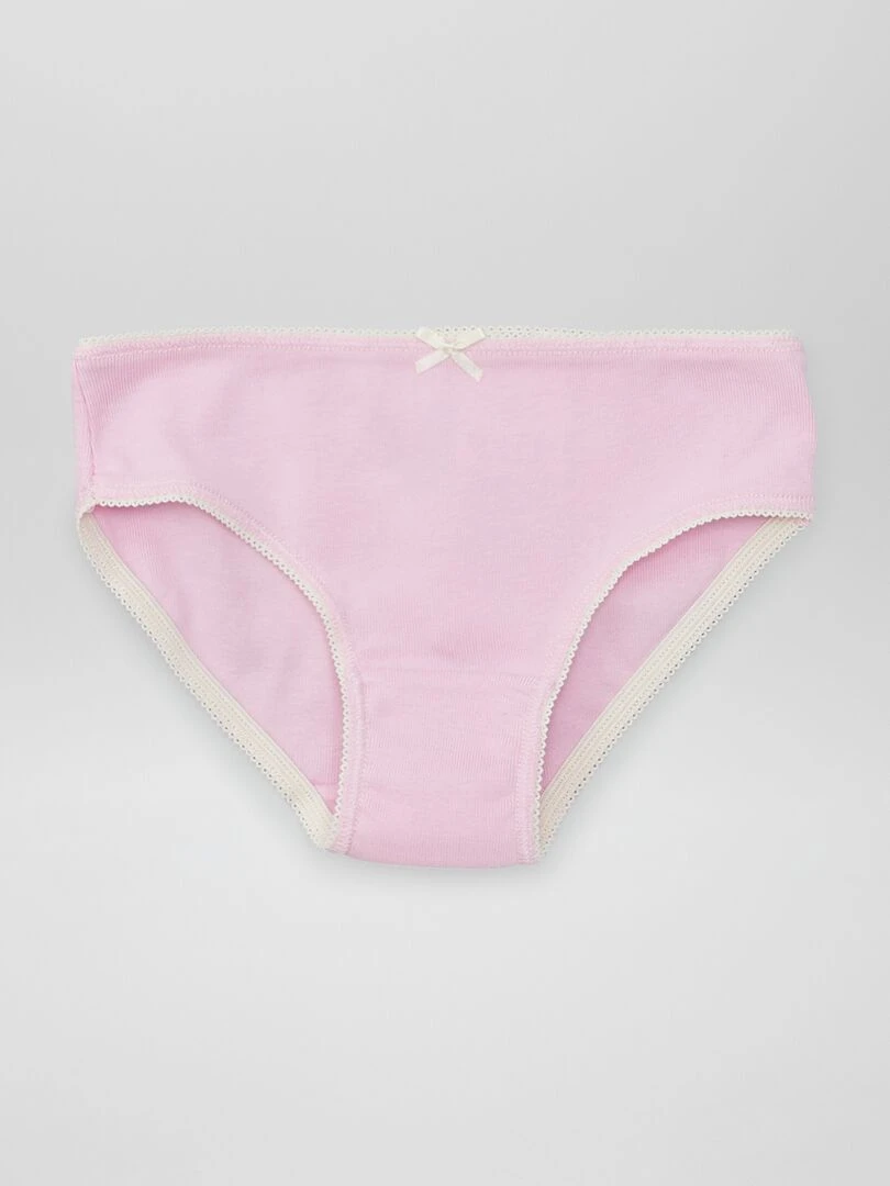 Lot de 3 culottes fantaisie Rose/violet/beige