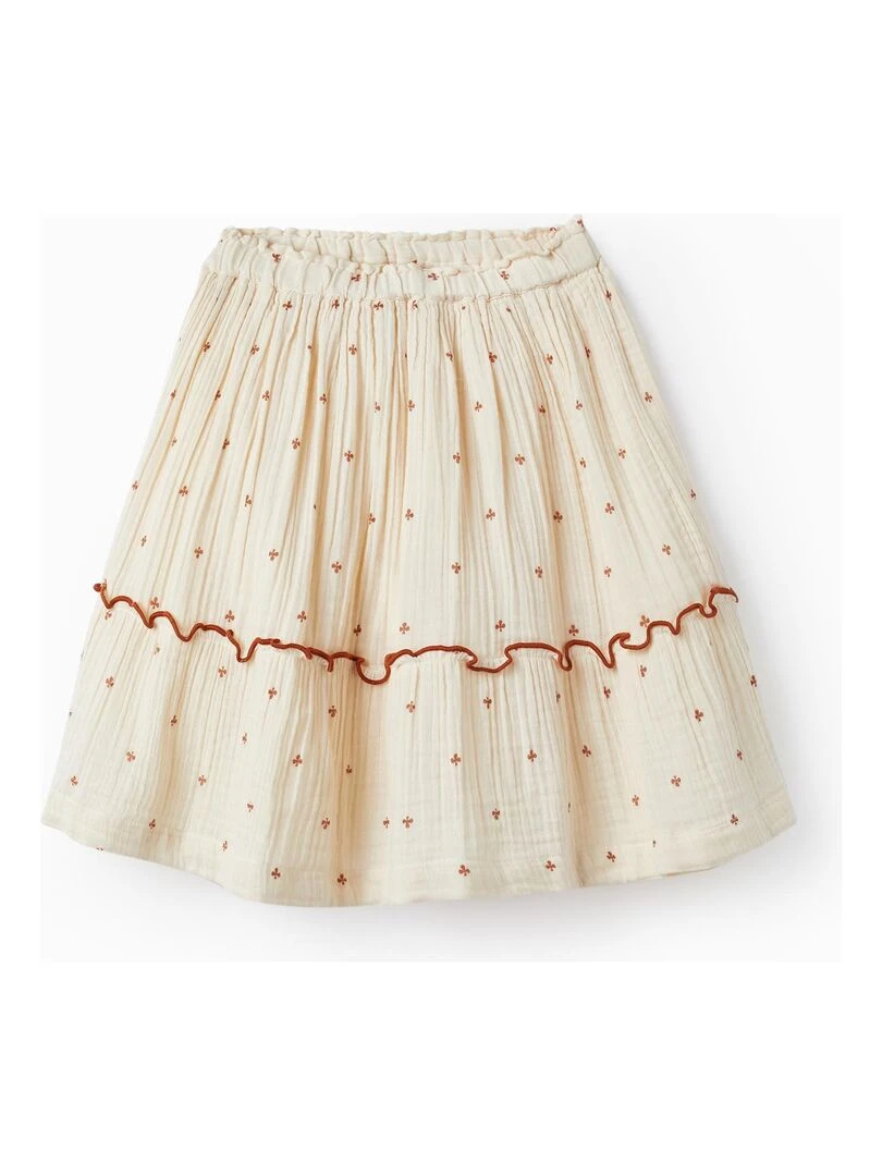 Jupe en mousseline pour fille 'Clubs & Hearts' ACE CLUBS Beige