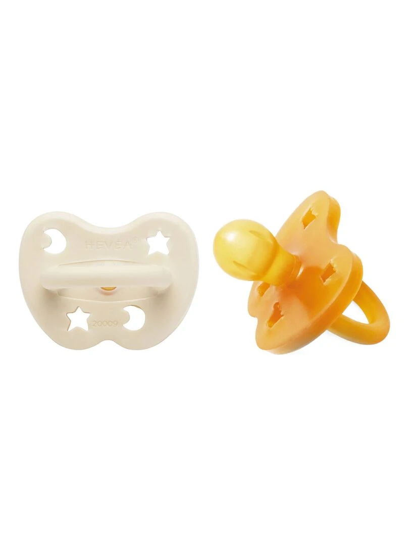 Lot de 2 tétine ronde Milky white et Natural 3 36 mois Multicolore