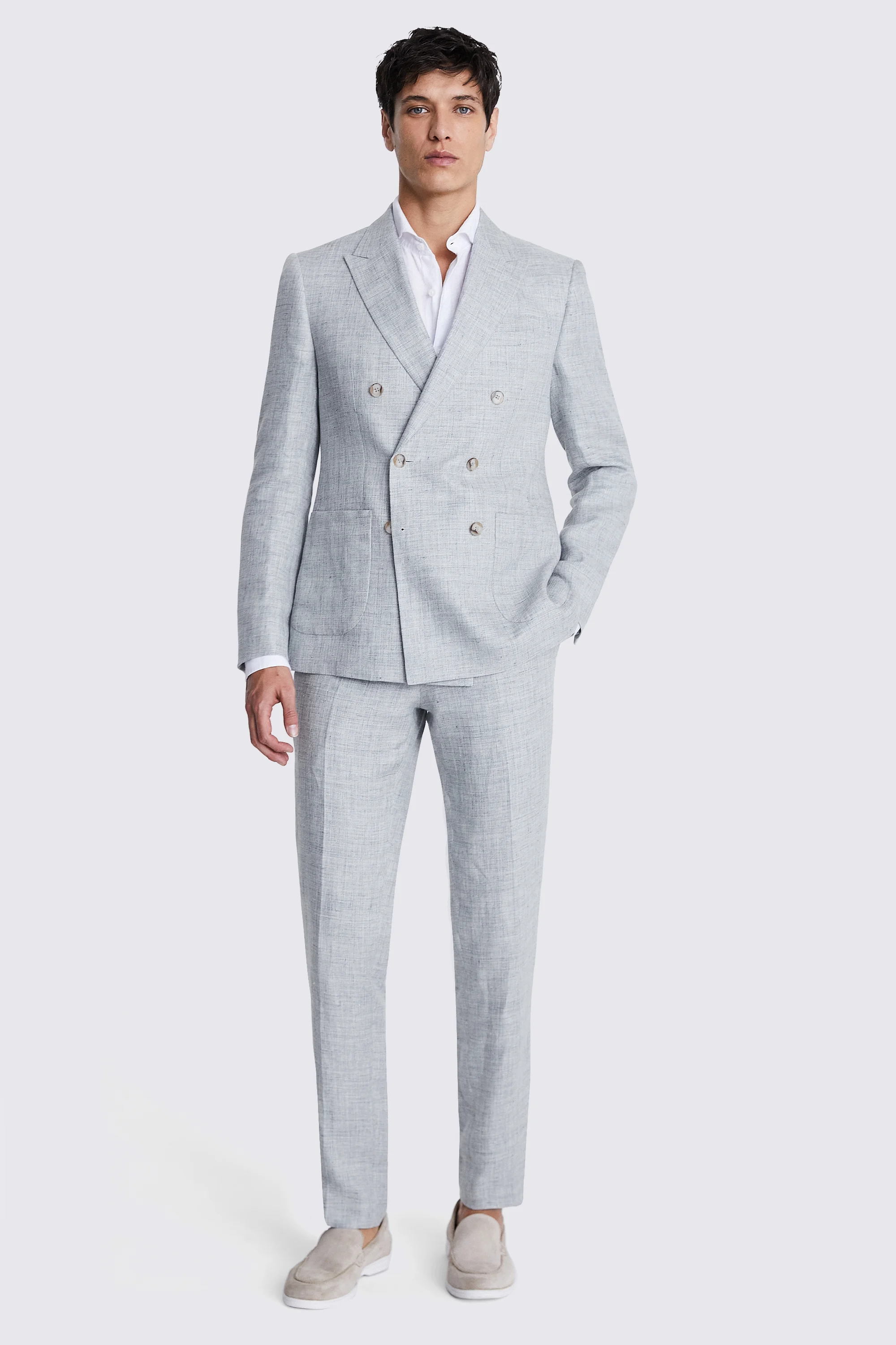 Italian Tailored Fit Off White Check Jacket    Buy Online at Moss