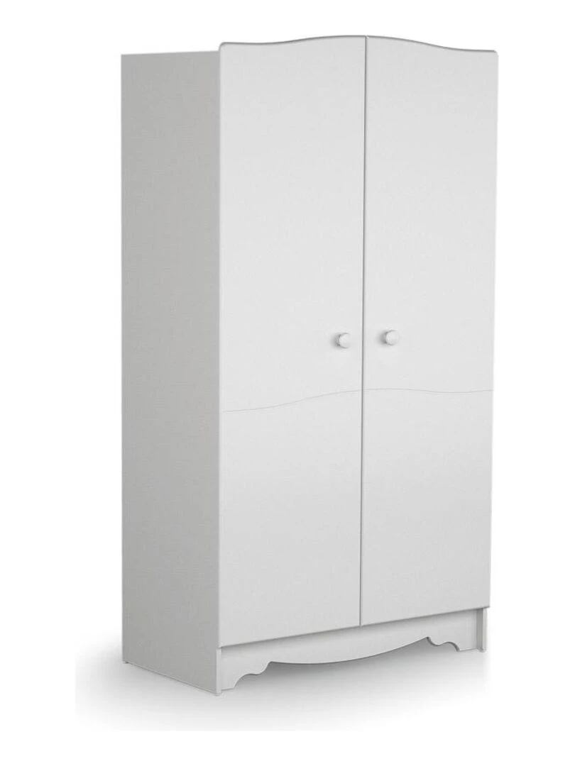 AT4    Chambre bébé lit  commode à langer et armoire en bois MARELLE Blanc   Blanc