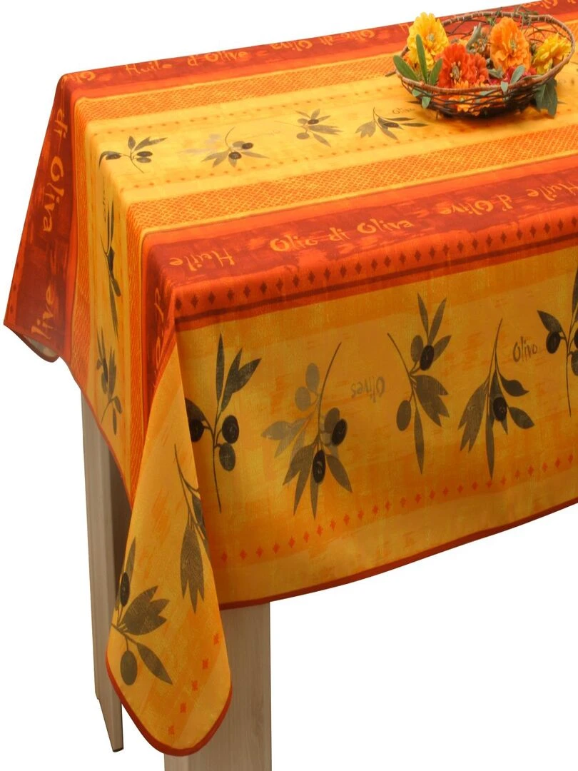 Nappe Anti taches Olivo Rouge   Carrée 150 x 150 cm   Rouge