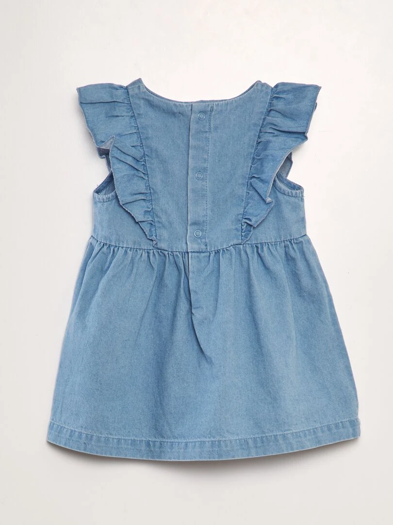 Robe en denim + culotte   2 pièces   Bleu