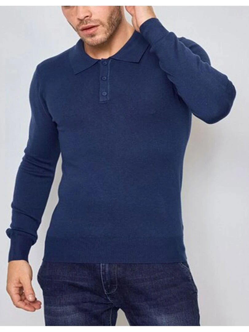 Pull col polo Kebello Bleu