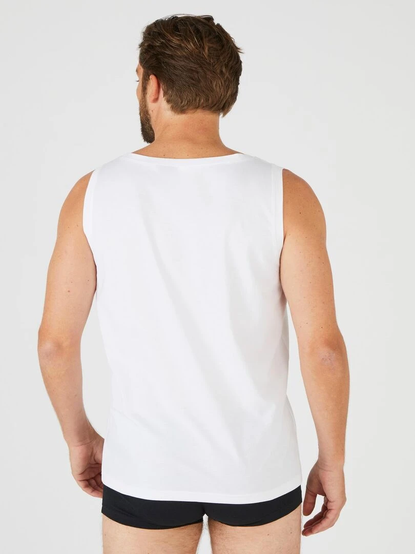 Débardeur en pur coton pima   Damart   Blanc