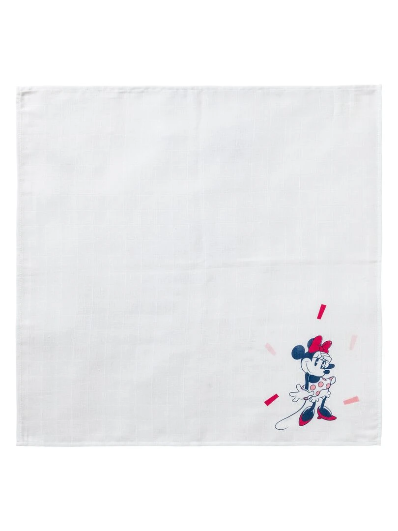 Lot de 3 langes Minnie Confettis 60x60 cm Rose
