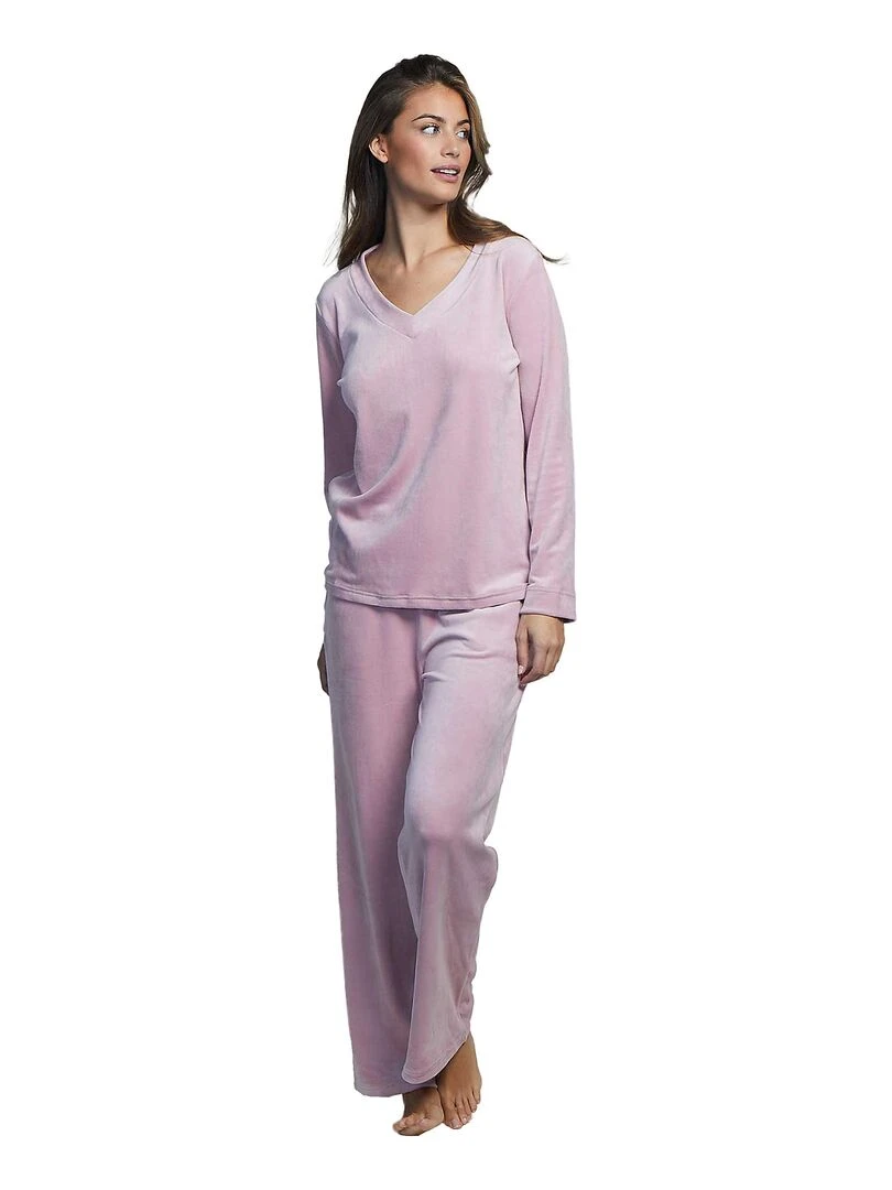 Tenue détente et intérieur pyjama pantalon haut Polar Soft Rose