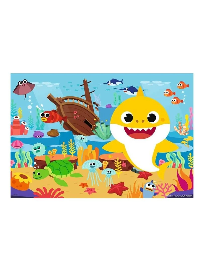 Puzzle 2 x 12 pièces : baby shark explore l'océan N/A