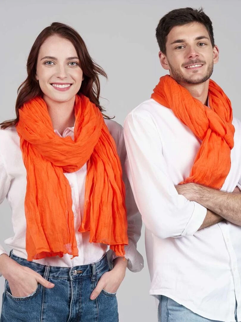 Chèche coton Uni Orange