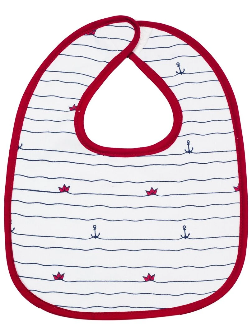 Lot de 7 bavoirs bébé Trois Kilos Sept   Bleu