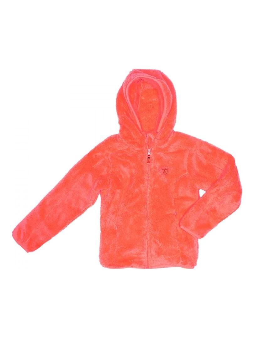 Blouson polaire fille GALANE PEAK MOUNTAIN Orange corail