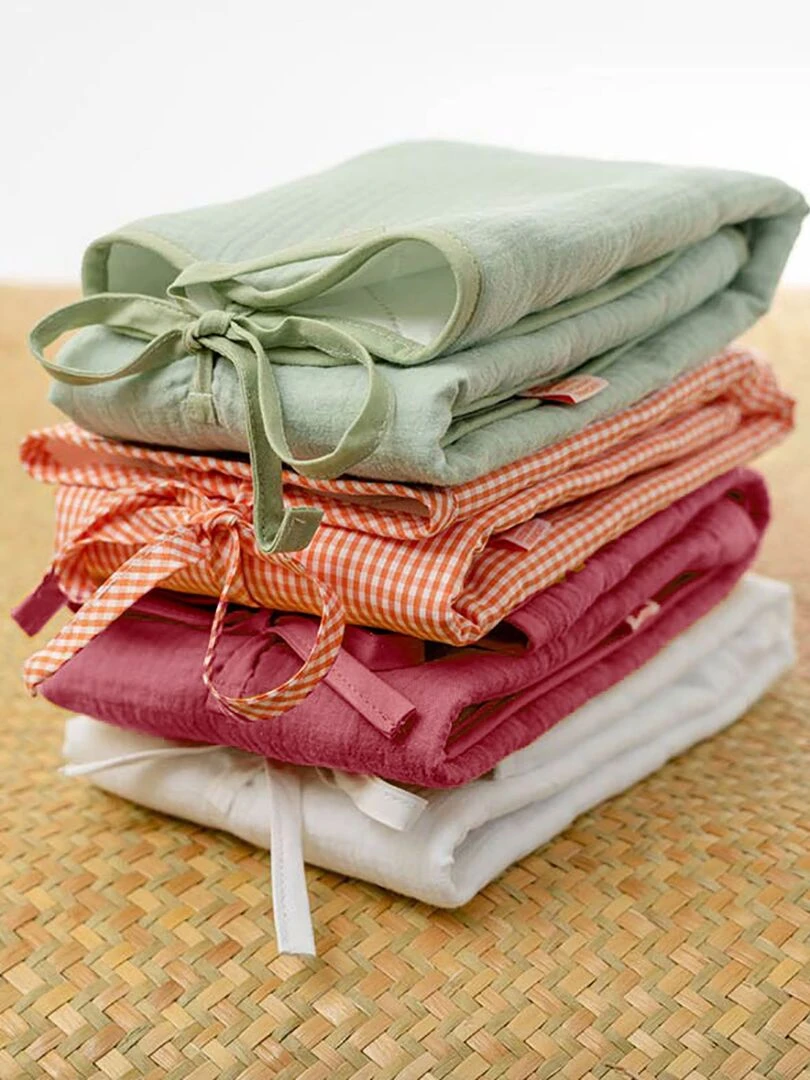 Tapis à Langer Nomade Lubiana en Coton Bio Fraise   Rouge