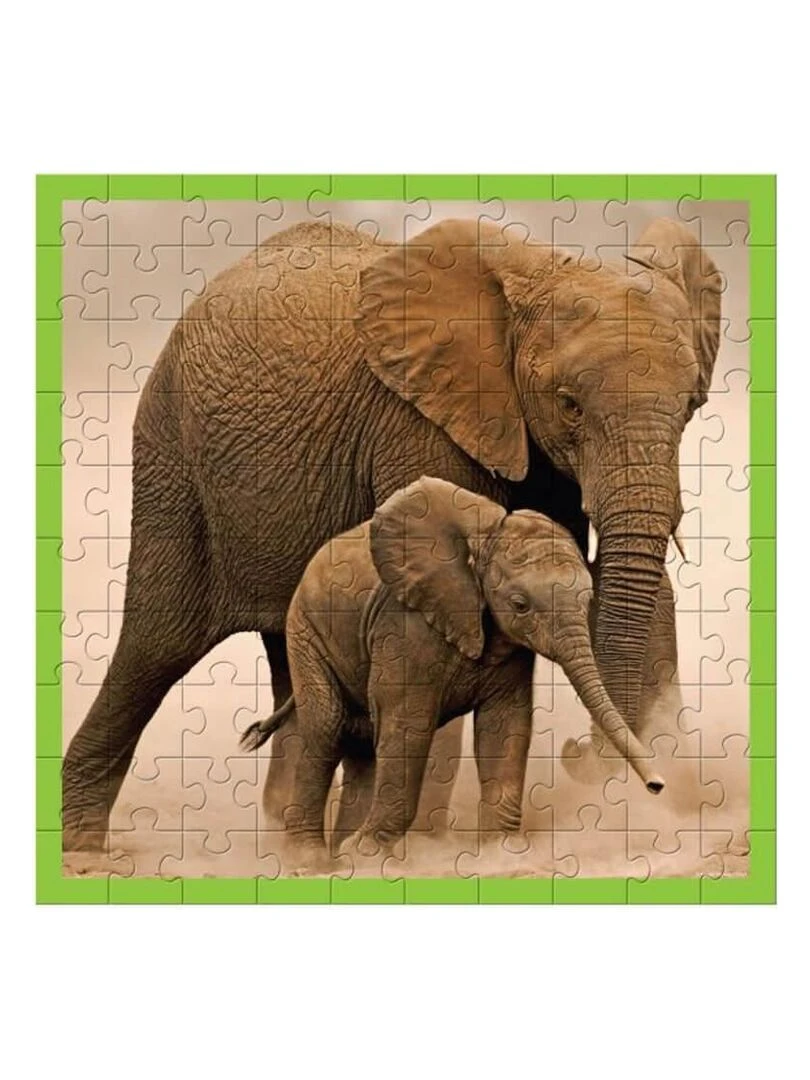 Puzzle 100 pièces : Eléphants N/A