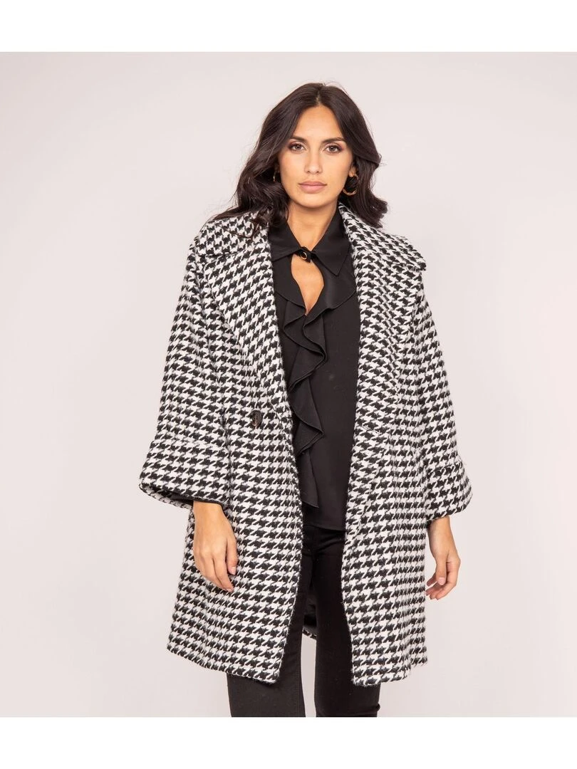 Manteau pied de poule UMAC Noir