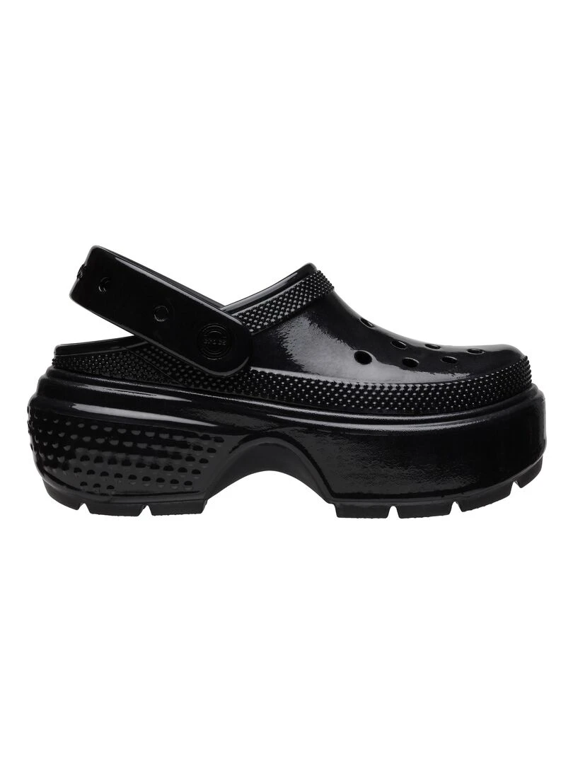 Sabot à Enfiler Crocs Stomp High Shine Cloq   Noir