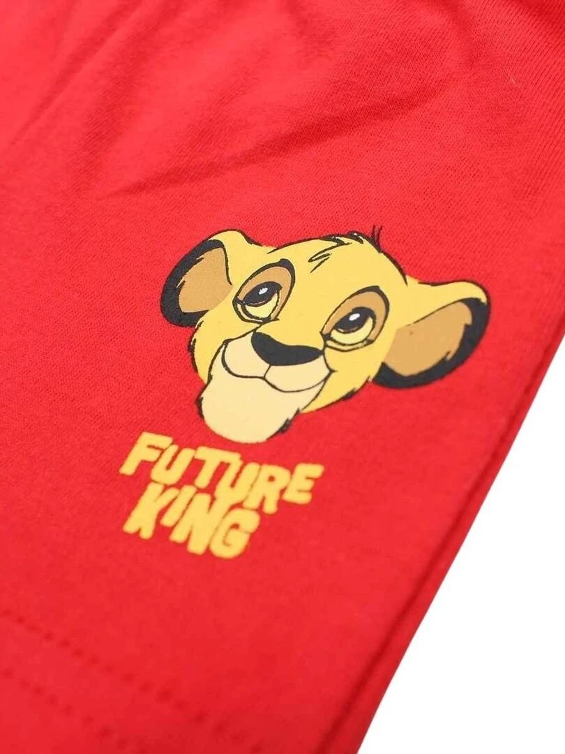 Disney   Ensemble ​​T shirt short bébé garçon Imprimé Le Roi Lion   Rouge