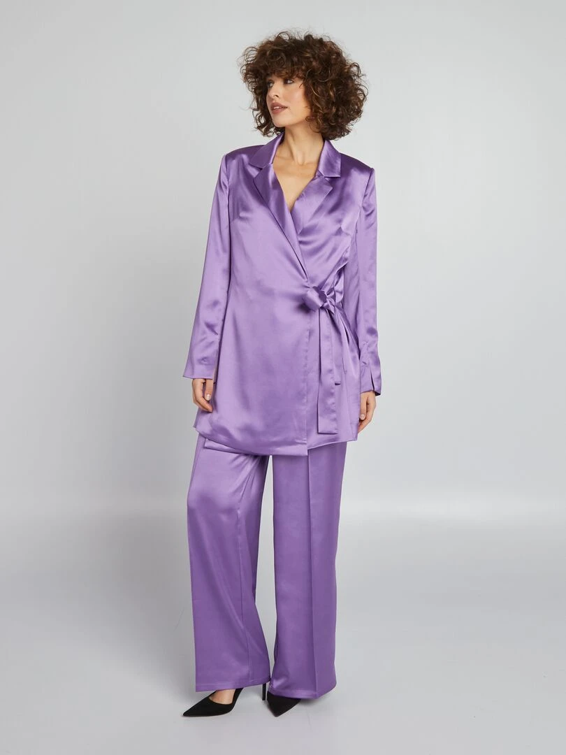 Pantalon en satin Violet