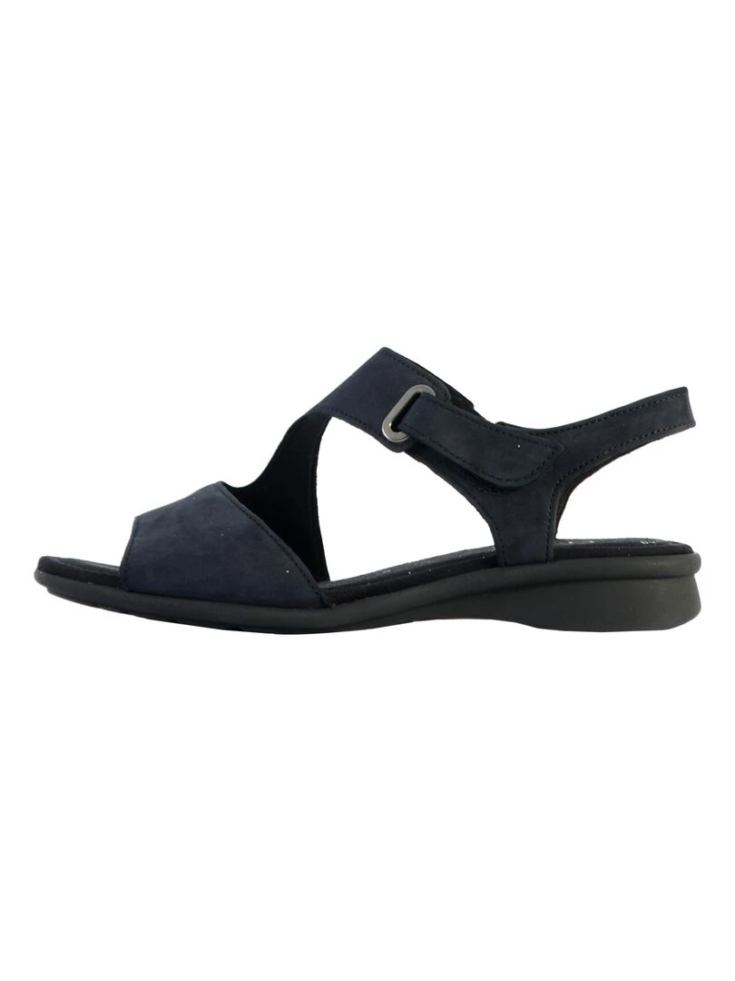 Sandale Plate Cuir Gabor Soft Nubuck Bleu