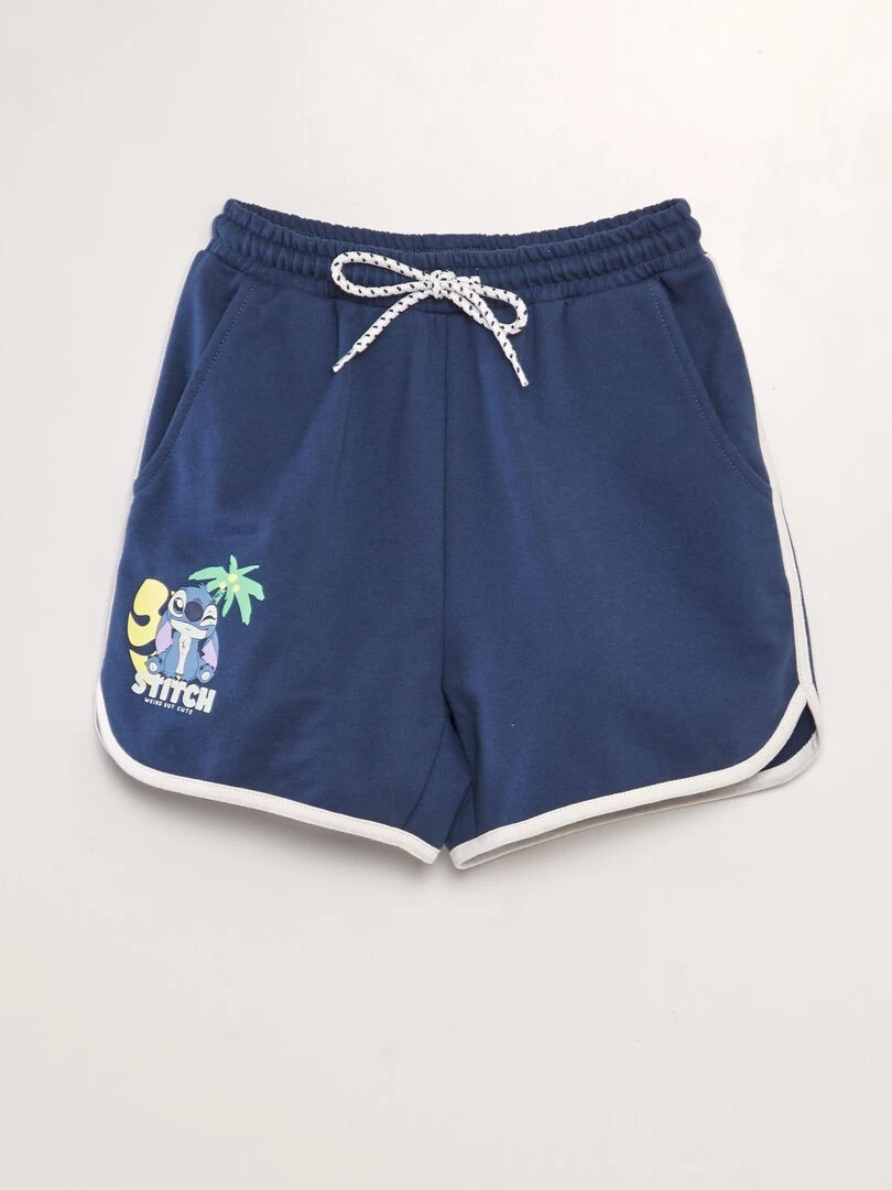Ensemble t shirt + short 'Stitch'   2 pièces   Bleu
