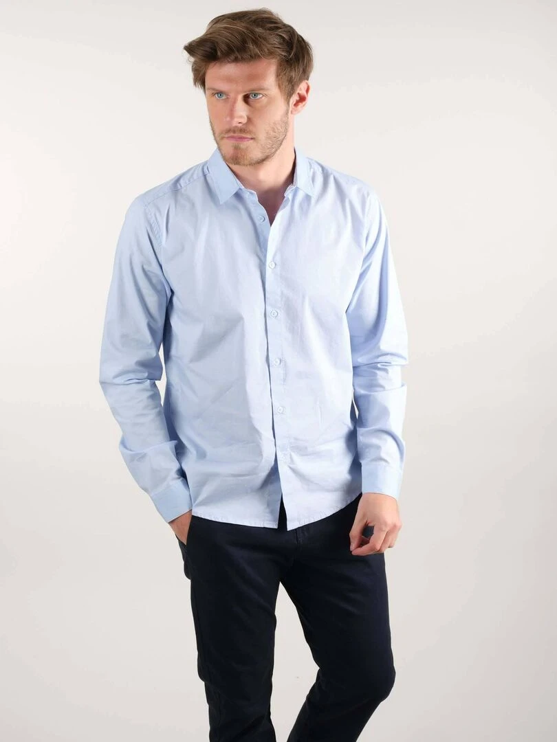 Chemise à manches longues pour homme 'Deeluxe'   Bleu clair