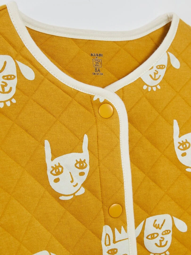 Veste en molleton matelassé X Little Bad Wolf   Jaune