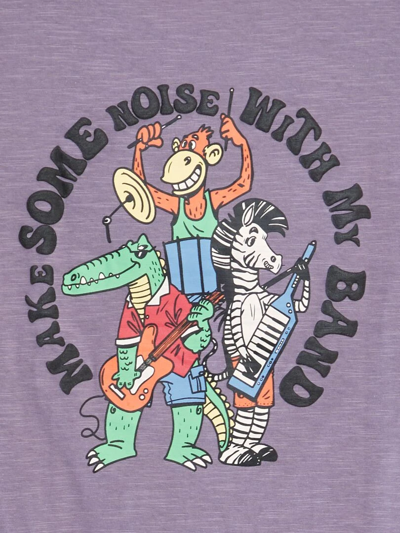 T shirt loose imprimé   Violet