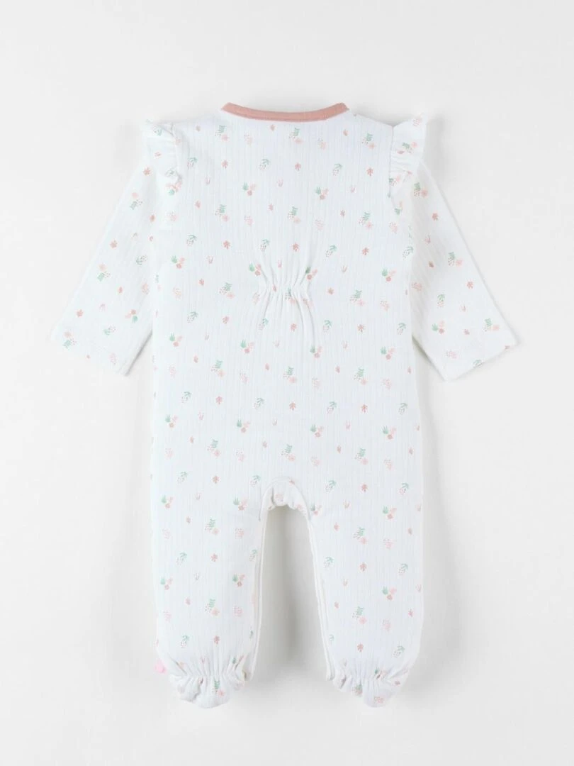 Pyjama 1 pièce fleuri en jersey Noukie's Rose