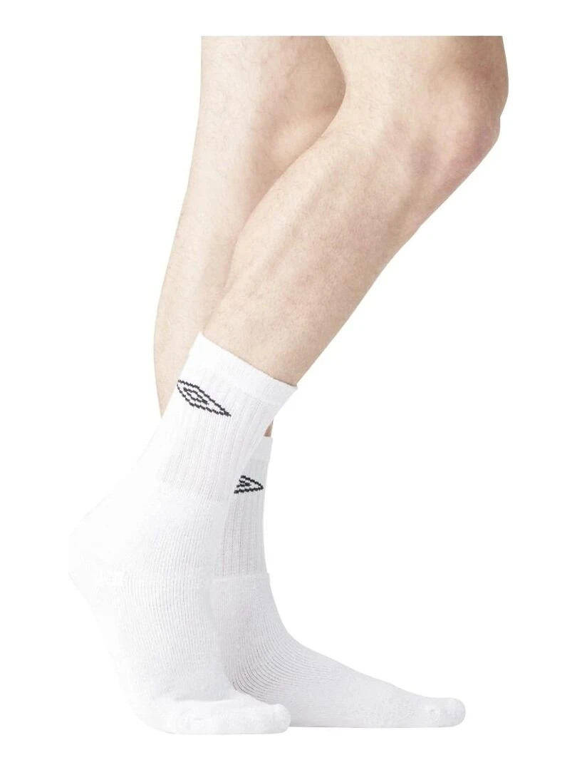 Lot de 6 Paires de Chaussettes Tennis homme Umbro   Blanc