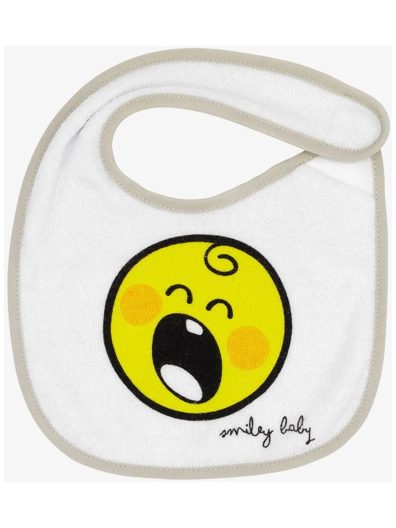 Lot de 2 bavoirs bébé Kinousses Blanc