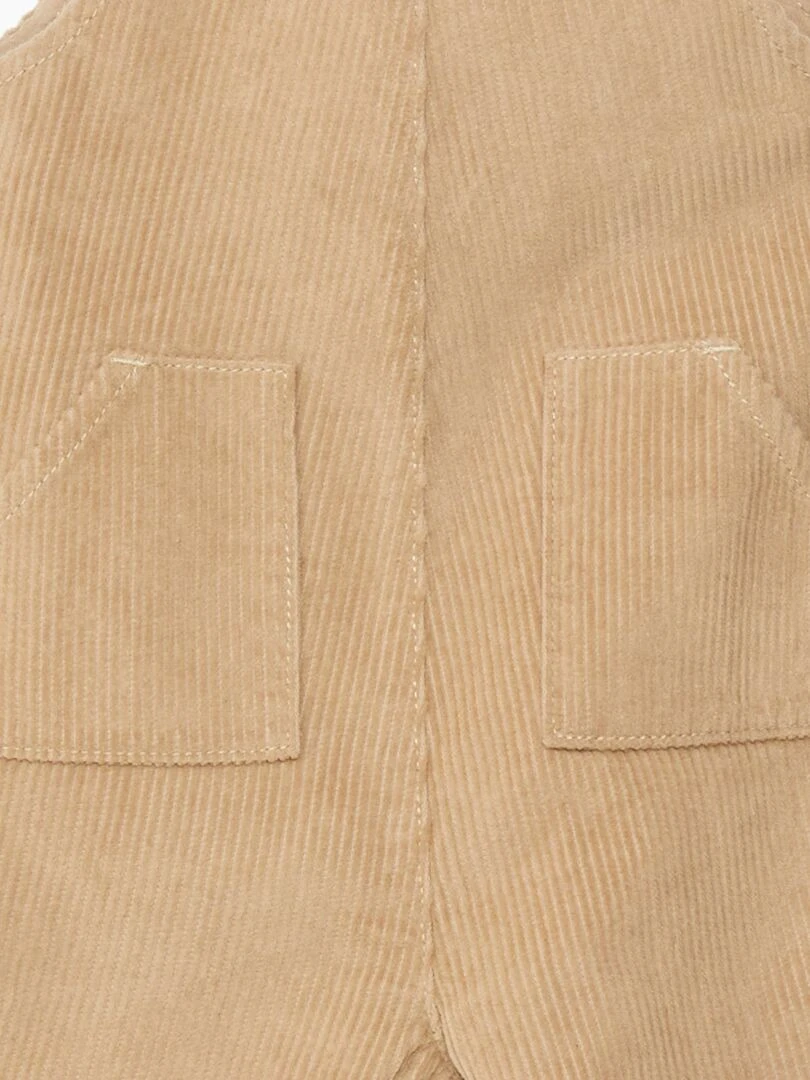 Salopette en velours côtelé   Toujours + pratique   Beige