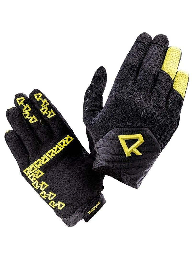 Radvik Gants d'équitation CUTFULL Noir Jaune