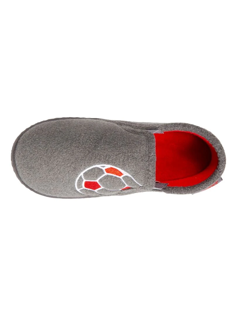 Chaussons mocassins Enfant Foot Gris chiné