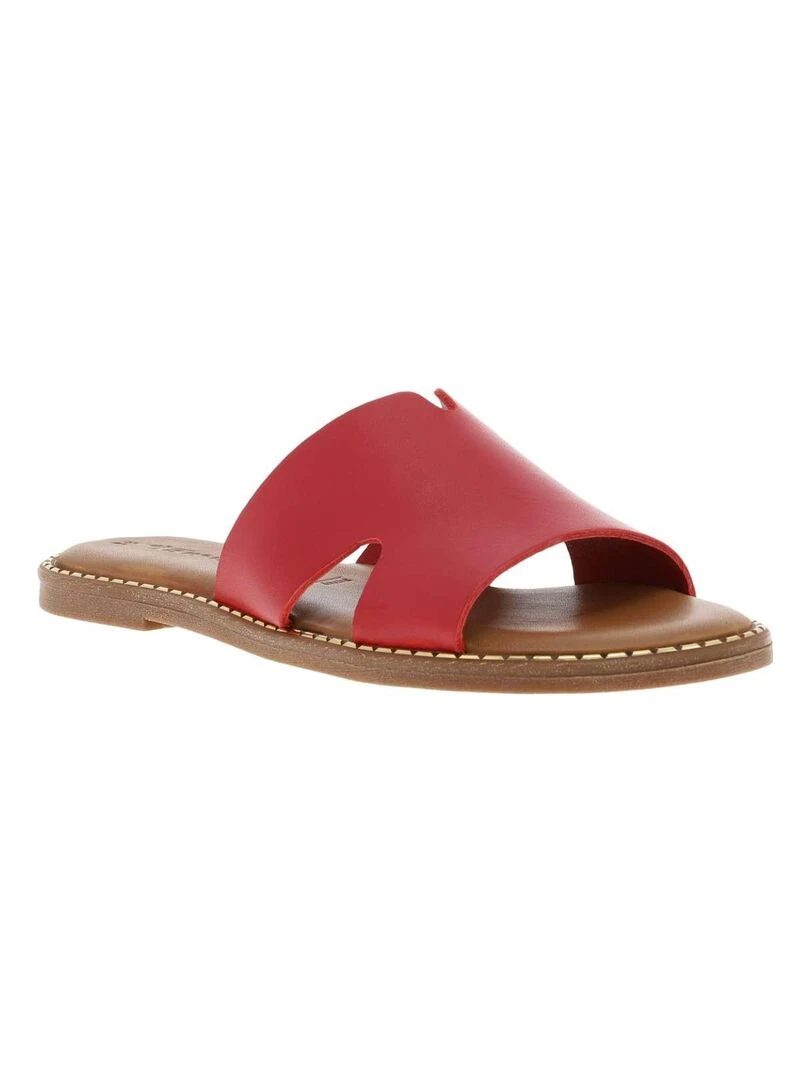TAMARIS Mules cuir Rouge