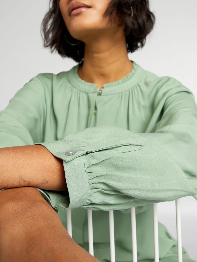 Chemisier à col mao   Vert