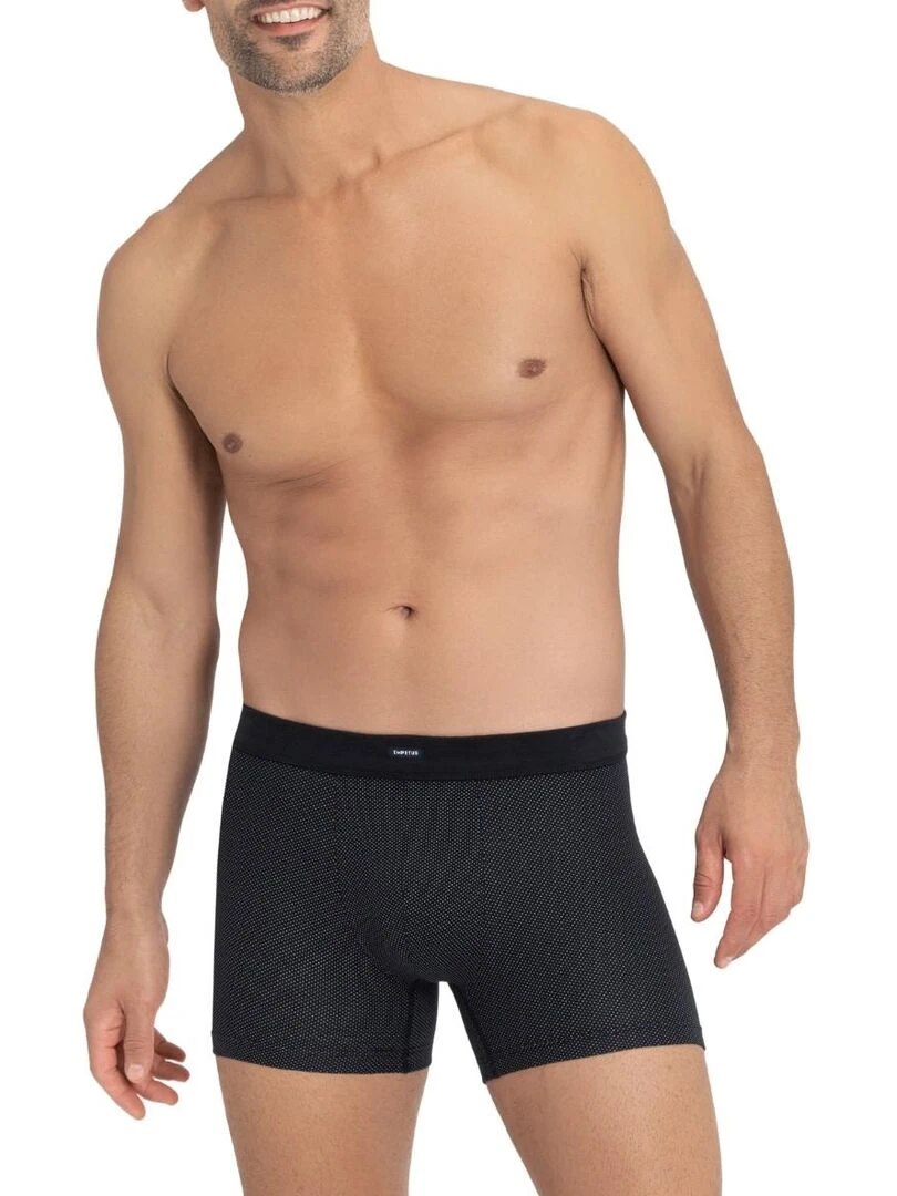Lot de 2 boxers en coton à ceinture tubulaire Coco Bleu