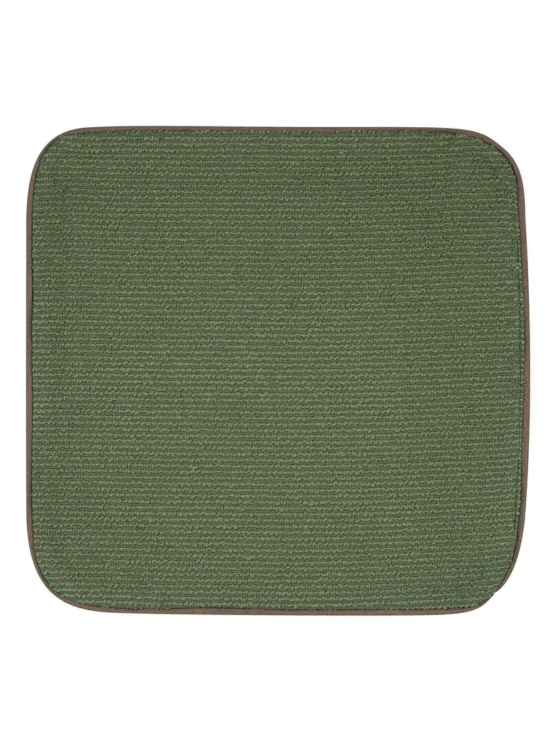 Housse de coussin passepoilée Vert olive