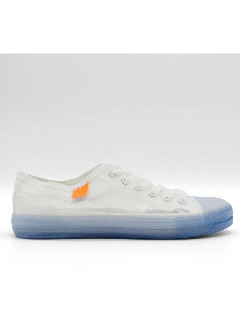 Baskets basses transparentes Kebello Bleu
