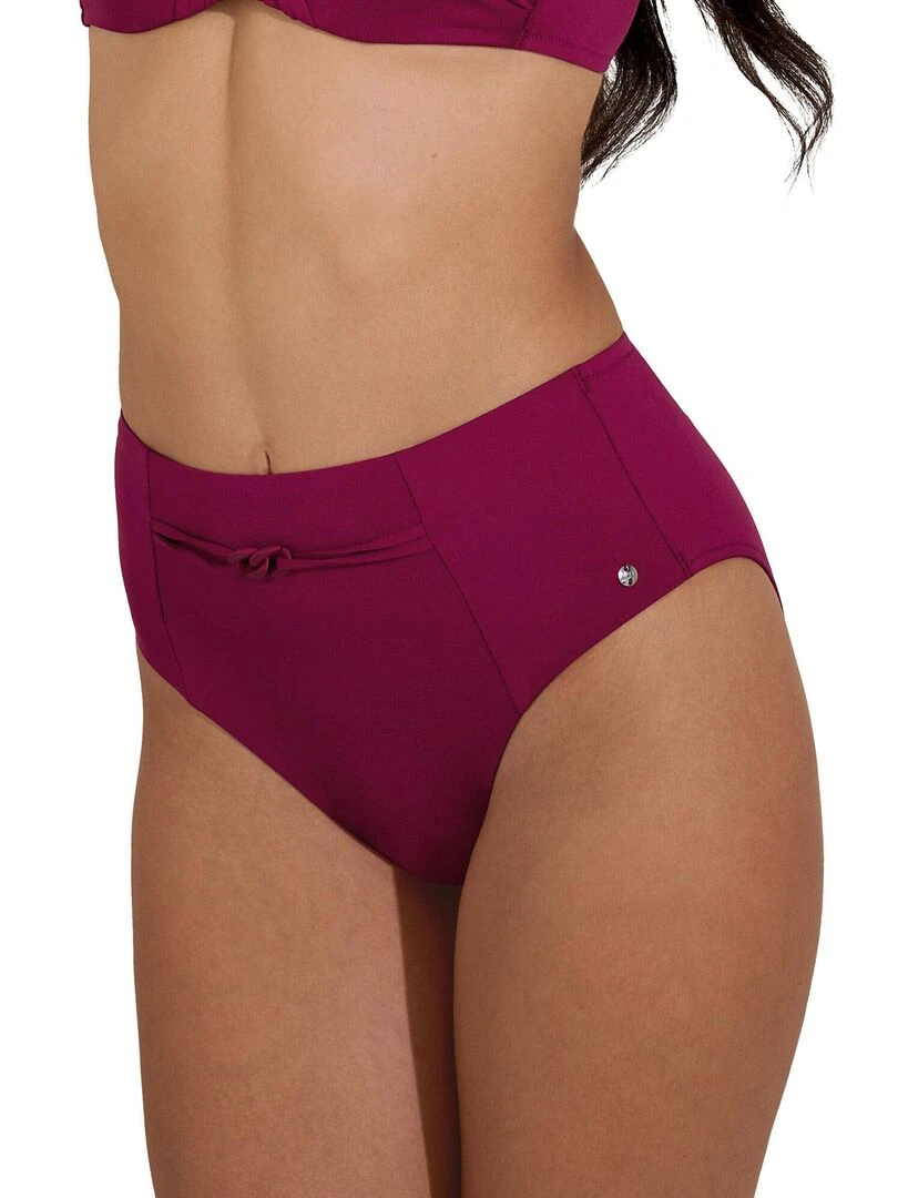 Bas maillot slip de bain échancré taille haute Palma Violet