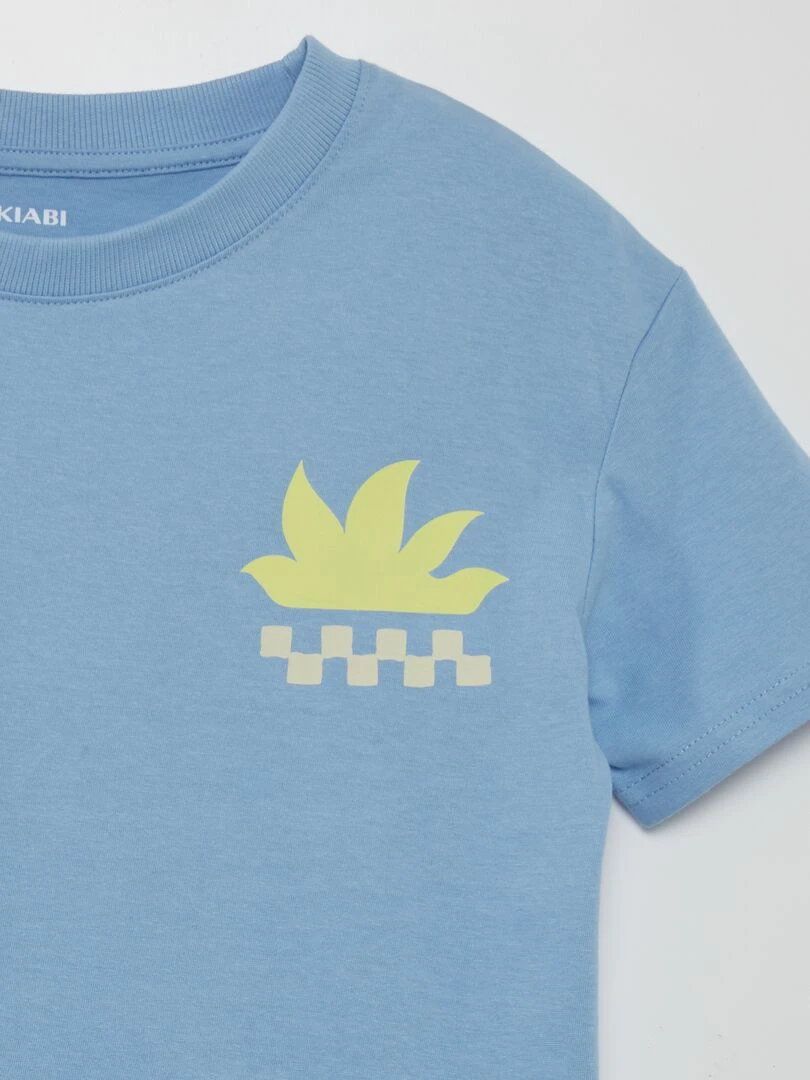 T shirt loose imprimé   Grafik Edition   Bleu clair