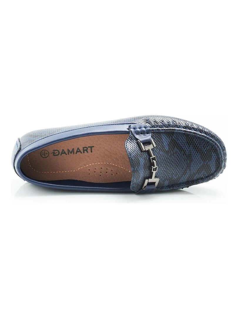 Mocassins avec boucle fantaisie   Damart   Gris Bleu